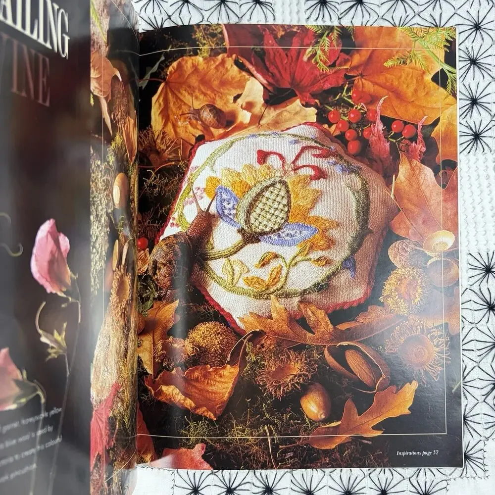 Inspirations Embroidery Magazine 1996 Issue 10 Floral Cottage Plant Patterns